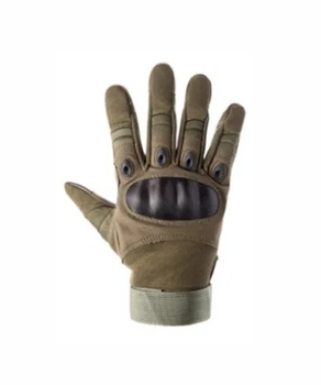 Закриті тактичні рукавички Оливкові Розмір М (2105224217)