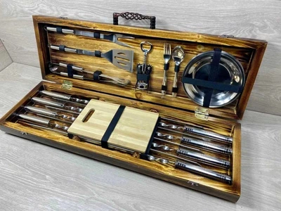 Набор шампуров подарочный BBQ Silver (7807)
