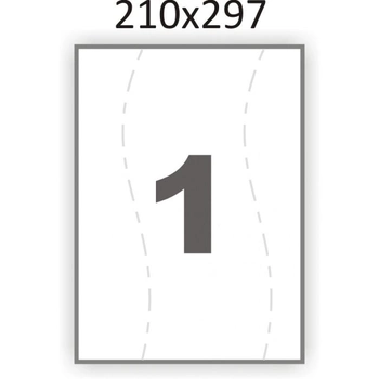 Матова самоклеющаяся папір А4 Swift 100 аркушів 1 наклейка 210х297мм (арт. 00064)