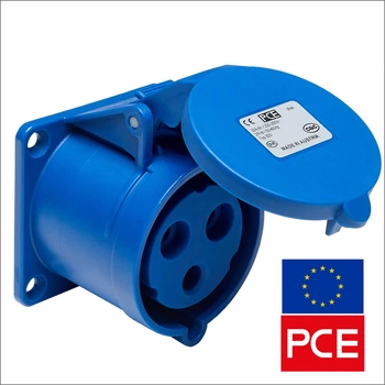 Розетка вбудована PCE 323-6 IP44 2P+PE 32A 230V пряма (силова)