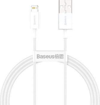 Кабель Baseus Superior Series Fast Charging Data Cable USB to iP 2.4A 2m White (CALYS-C02)