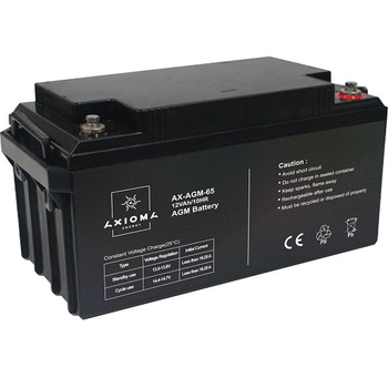 Аккумулятор AGM 65 Ач 12 В, AX-AGM-65, AXIOMA energy