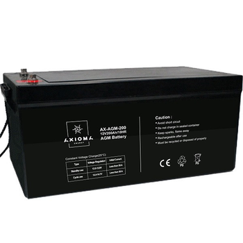 Аккумулятор AGM 200 Ач 12 В, AX-AGM-200, AXIOMA energy