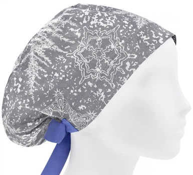 Медицинская шапочка женская HeadwearUniverse универсальная принт мороз