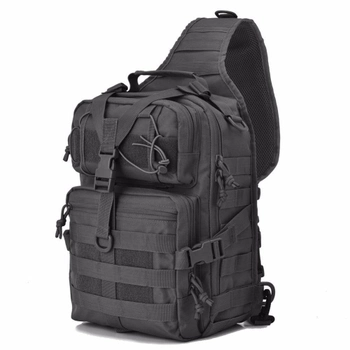 Сумка-рюкзак тактична військова MHZ A92 800D, чорна