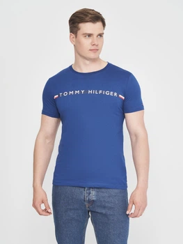 Футболка бавовняна довга чоловіча Tommy Hilfiger 10878.1 S Синя