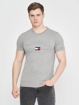 Футболка бавовняна довга чоловіча Tommy Hilfiger 10879.1 S Сіра