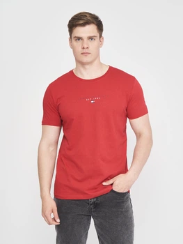 Футболка хлопковая длинная мужская Tommy Hilfiger 10738.5 2XL Красная