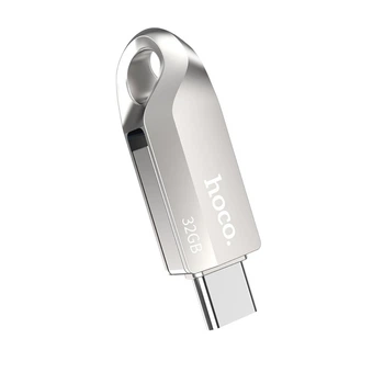 Флеш накопитель USB Hoco UD8, 32GB, Smart Type-C 3.0, серебристый