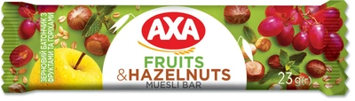 Упаковка батончиков АХА зерновой с фруктами и орехами 24 шт x 23 г (4820008125682_4820008125712)