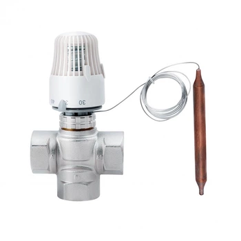 Кран смесительный трехходовой Thermo Alliance Standart 1" М30х1,5 с термоголовкой SF362W25
