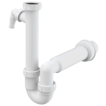 Сифон для кухонной мойки ALCA PLAST A81-DN50 с накидной гайкой 6/4" (8594045935479)