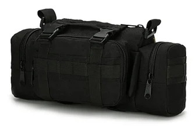 Тактическая универсальная поясная, наплечная сумочка TacticBag Черная (st2844)