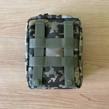 Аптечка военная тактическая по стандарту IFAK, подсумок (cистема MOLLE), камуфляж пиксель