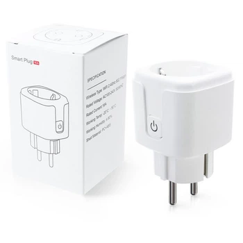 Мини Wi-fi смарт розетка Tuya Smart 16A с функцией счетчика подсчета потребления электричества