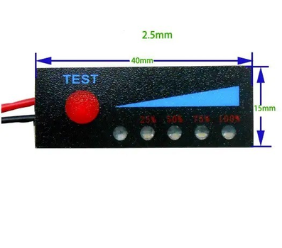 LED индикатор заряда/разряда аккумуляторов li-ion / Li-pol 7S 24V