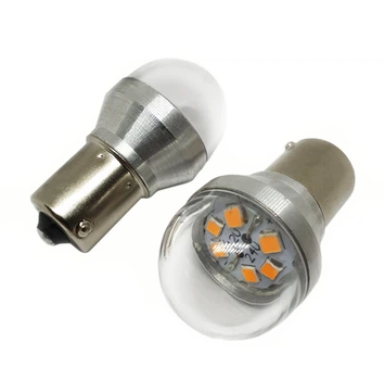 Светодиодная лампа с цоколем 1156 BA15s P21W 6SMD 2835 12-24V Жёлтая 6W Сделано в УКРАИНЕ! б/полярная Autoexpect (11560)