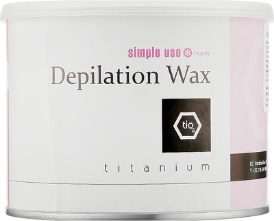 Теплий віск для депіляції у банку "Рожевий TIO2" - Simple Use Beauty Depilation Wax 800ml (1004575-43482)