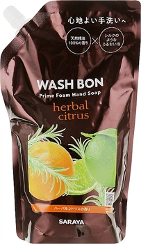 Мило-піна для рук із ароматом цитрусів - Wash Bon Prime Foam Hand Wash (дой-пак) 500ml (820349-31338404)