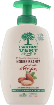 Крем-мило для рук "Арганія" - L'Arbre Vert Hand Wash Cream with Argan (з дозатором) 300ml (1014287-44358)