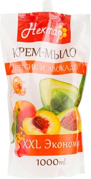 Рідке крем-мило "Нектар. Персик та авокадо" - Aqua Cosmetics (дой-пак) 1000ml (804100-26455)