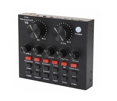 Зовнішня аудіоінтерфейс Bluetooth Live Sound Card V8 USB-гарнітура для мікрофону