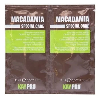 Набір шампунь+маска для волосся KayPro Macadamia, 15 мл + 15 мл