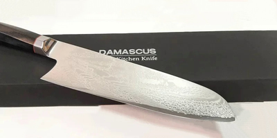Ніж сантоку 18 см Damascus DK-AK 3004 AUS-10 дамаська сталь 73 шару
