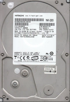 Накопитель HDD SATA 500GB Hitachi Deskstar E7K1000 7200rpm 32MB (HDE721050SLA330) Refurbished