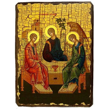 Икона Ветхозаветная Святая Троица (210х280мм)