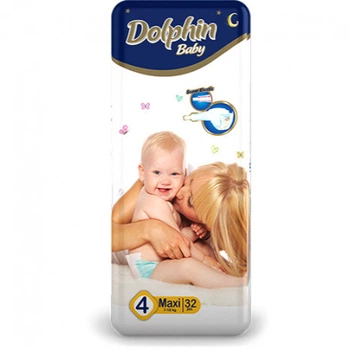 Подгузники детские Dolphin 4 Maxi 7-18 кг 32 шт