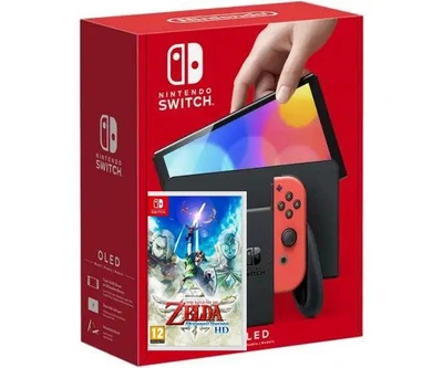 Nintendo Switch (OLED model) Neon Blue-Red + Игра The Legend of Zelda: Skyward Sword HD (русская версия)