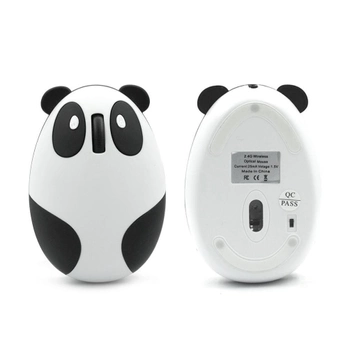 Беспроводная мышь Панда со встроенным аккумулятором Chyi Белая с черным