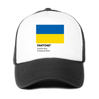 Кепка патриотическая унисекс Украина Пантон (9274-3758-BK-WH) Черно-белый