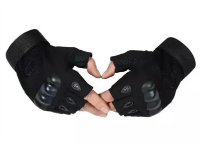 Беспалые военные перчатки (походные, армейские, защитные, охотничьи) Черный Размер :M (23998uybjnmkl)(LIVE)