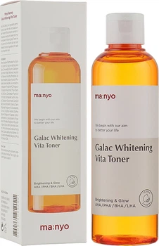 Осветляющий тонер с галактомисисом и витаминным комплексом - Manyo Galac Whitening Vita Toner 210ml (950215-17443)