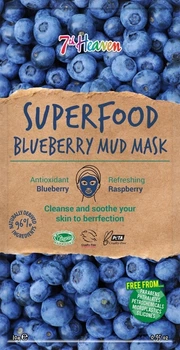Грязевая маска для лица с черникой - 7th Heaven Superfood Blueberry Mud Mask 10g (777787-12146)