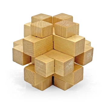 Деревянная 3D головоломка BurrPuzzle Крест-3