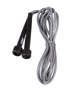 Скакалка в тубусі LiveUp PVC JUMP ROPE 275 см Grey/Black