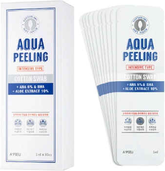 Пилинг-палочки A'pieu Aqua Peeling Cotton Swab Intensive Set 10 шт (8806185777582)