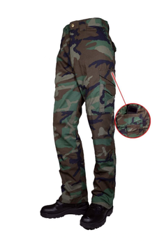 Тактические военные штаны Tru-Spec 24-7 Series 50/50 Cordura NYCO Woodland Original Tactical Pants w/ Cell Pocket 34/34, Woodland