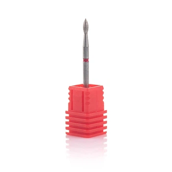 Фреза алмазна Nail Drill для обробки кутикули (Нирка), 257 023R, діаметр 2,3 мм (червона насічка)
