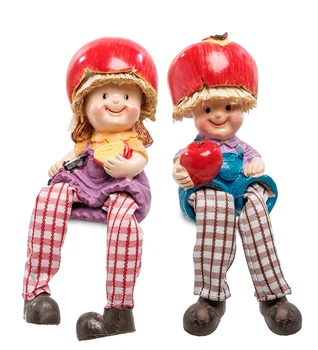 MN-141 Фигурки маленькие ''Домовята с яблоками''