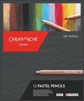 Набір Пастельних Сухих Олівців Caran d'Ache Artist Картонний бокс, 12 кольорів (7630002325011)