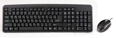 Комплект HQ-Tech KM-102 Gray, клавиатура (PS/2) + мышь (USB)