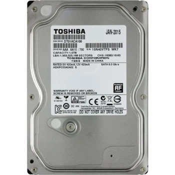 Жесткий диск 1 ТБ Toshiba (для ПК, 3.5", 7200 об/мин, 32 МБ, SATAIII, DT01ACA100) Б/У
