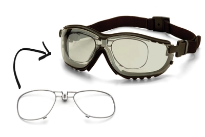 Тактические очки с диоптрической вставкой в комплекте Pyramex V2G I/O дымчатые