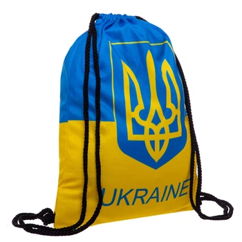 Рюкзак-мешок для формы и обуви UKRAINE-1, жёлто-голубой