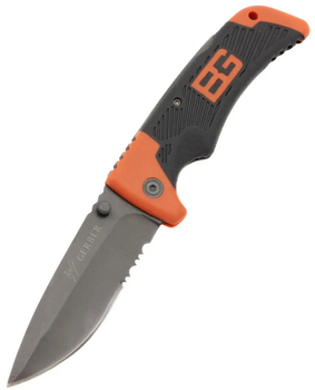 Туристичний складаний ніж Gerber Bear Grylls Scout BG386 18,5 см сіро-жовтогарячий