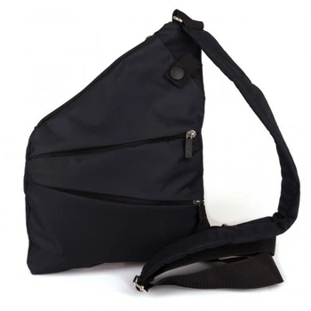 Сумка через плече Cross Body водоотталкивающая ткань (рюкзак через плечо) мессенджер, кобура Черная